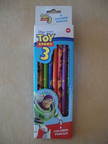 Set Of 8 Disney Toy Story 3 Colored Pencils, For Ages 4 And Up, NEW IN PACKAGE!!