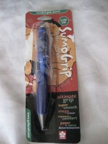 Sakura Sumo Grip Mechanical Pencil with eraser 0.5mm Line Width BLUE Case 1ea