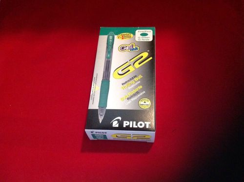 PILOT G2 Retractable Premium Gel Ink Roller Ball Pens Fine Green Dozen Box 31025