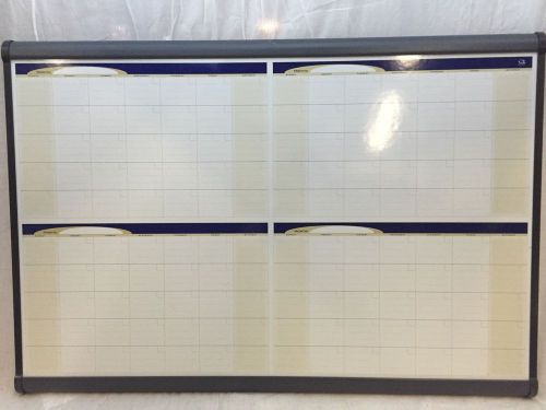 Quartet Prestige Total Erase Dry-Erase-4Month Calendar, 3x2&#039;--Cracked See Pics