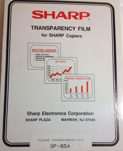 Transparency Film For Copiers 100 Sheet 8.5x11 Sharp Brand