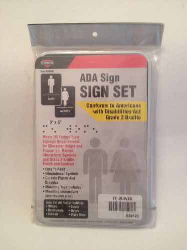COSCO ADA Men &amp; Women Sign Set with Grade 2 Braille