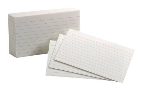 Pendaflex Oxford Ruled Index Cards, 3x5 Inches, White, 1000 Cards (10 pack of