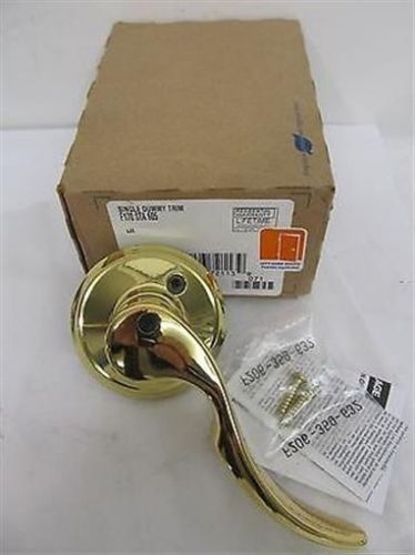 Schlage F170 STA 605, St. Annes Bright Brass Left-Handed Dummy Lever Trim