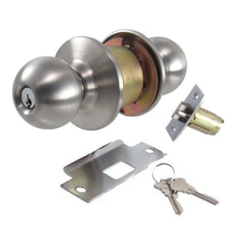 Stainless steel storeroom lockset (2-3/4&#034; backset) for sale