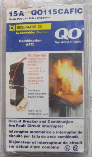 New square d qo115cafic 15a combination arc-fault breaker interrupter qo afci for sale