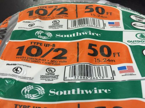 Southwire Outdoor Wire 50ft 10-2 UF-B