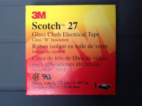 3M Scotch 27 Glass Cloth Electrical Tape  3/4 in x 66 ft.