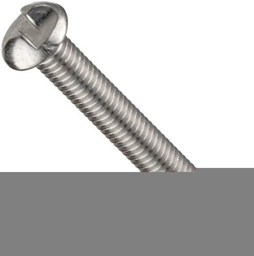 18-8 stainless steel machine screw, plain finish, round head, one way slotted... for sale