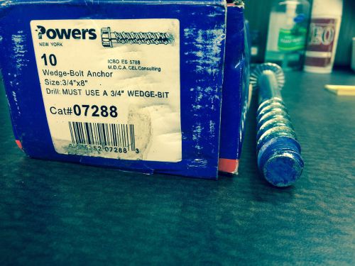 Powers wedge- bolt anchor 3/4x8&#034; for sale