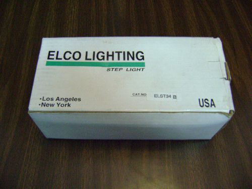 Elco lighting elst34b 120v led mini step light  smooth white acrylic lens black for sale