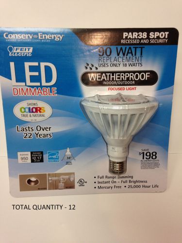 12  Feit Electric PAR38 Dimmable LED Light Bulb Weatherproof Indoor/Outdoor 90W