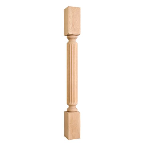 Wood Post with Fluted Pattern (Island Leg). 3-1/2&#034; x 3-1/2&#034; x 35-1/4&#034;-  #P22