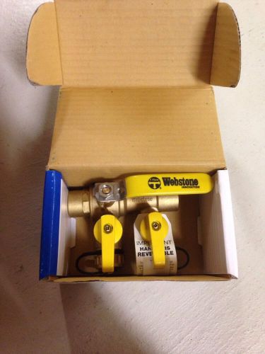 3/4&#034; sweat webstone pro-pal purge &amp; fill ball valve w/ hose drain for sale
