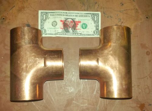 2-1/2 inch copper tee   nibco brand (lot of 2 tees) for sale