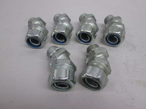 Lot 6 new thomas&amp;betts 1/2in 45deg elbow pipe fitting connector d276967 for sale