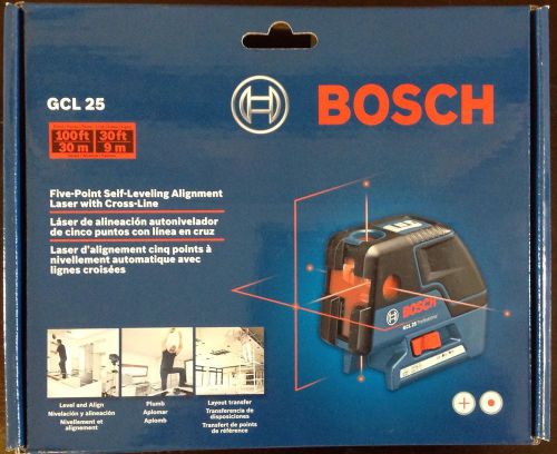 NEW - Bosch GCL25 Self Leveling 5-Point Alignment Laser - FAST FREE SHIPPING