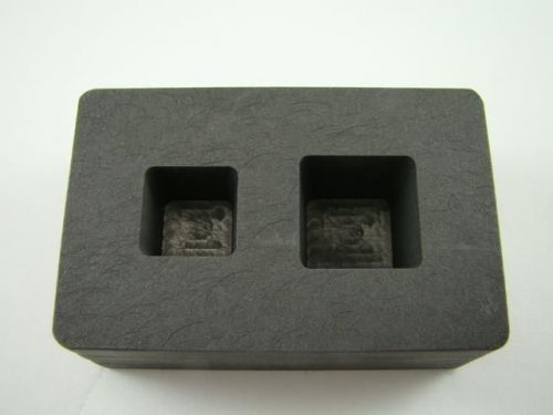 1 oz &amp; 2 oz Gold Bar High Density Graphite Tall Cube Mold Combo Loaf Square