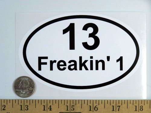 13 Freakin&#039; 1 13.1 Half Marathon runners Euro Oval Bumper Sticker B123