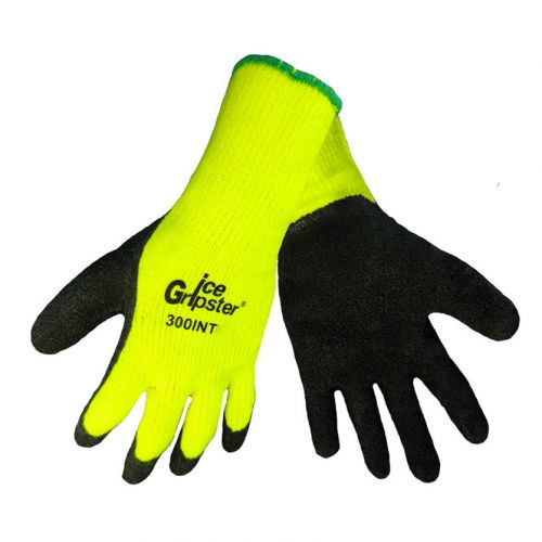 Global Glove 300INT-S Insulated Ice Gripster Rubber-Coated Gloves (Small)