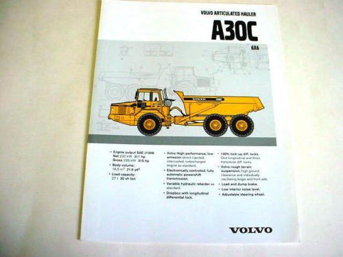 Volvo A30C 6x6 Articulated Truck Brochure