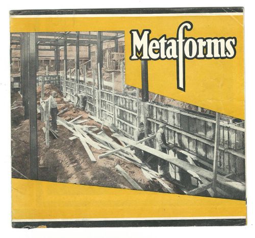 Old Advertising Booklet METAFORMS Metal Forms Corp Milwaukee WI Road Work Silo