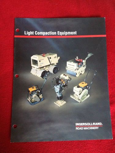 INGERSOLL RAND IR ROAD MACHINERY LIGHT COMPACT CONSTRUCTION EQUIPMENT BROCHURE