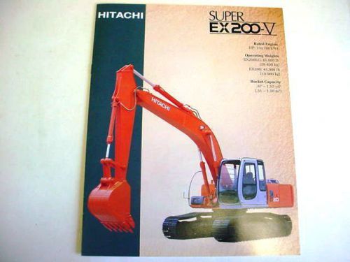 Excavator Literature Hitachi EX200-5 Excavator