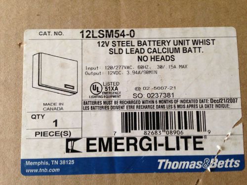 T&amp;B Emergi-Lite 12v Steel Battery Whist SLD Lead Calcium Battery Without Light F