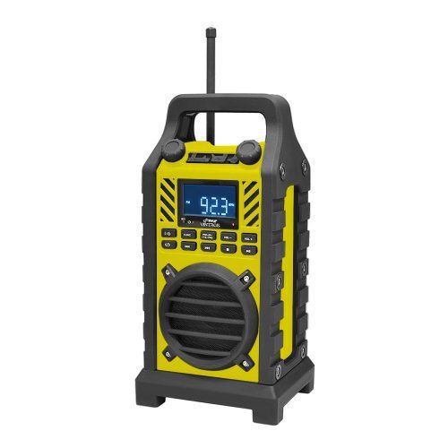 New pwpbt250yl rugged &amp; portable bluetooth speaker with fm-radio usb/sd aux-in for sale