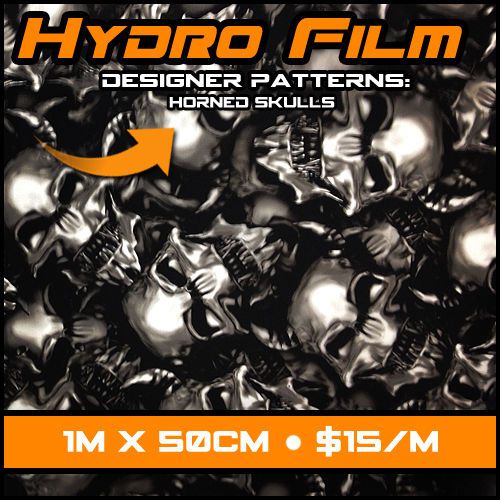 Hydrographic Film - Horned Skulls * 11 sqft *  Water Transfer Printing Film