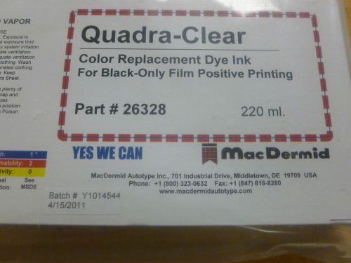 MacDermid Quadra-Clear Color Replacement Dye Ink 220 ml Part # 26328