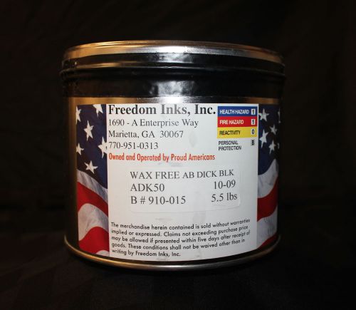 Freedom Inks- Commercial Offest Printing Ink - Wax Free Black