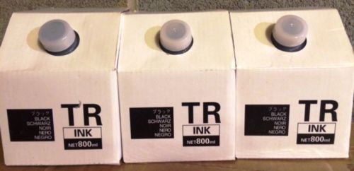 3 Riso Compatible Black S-952 Ink for TR1510,1530,1610 duplicators