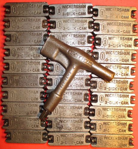 30 1920&#039;s tested matching wickersham no. 1 quoins 3 disk cam &amp; key letterpress for sale