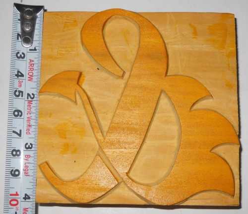 Wood Type Printers Block hand crafted Letterpress &amp; Ampersand  4&#034; tall #327