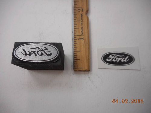 Printing Letterpress Printers Block, Ford Oval Car Emblem