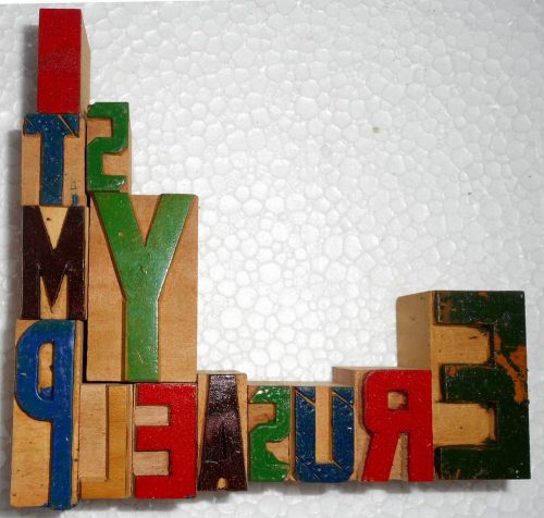 &#039;Its My Pleasure&#039; Letterpress Wood Type Used Hand Crafted Made In India B1025