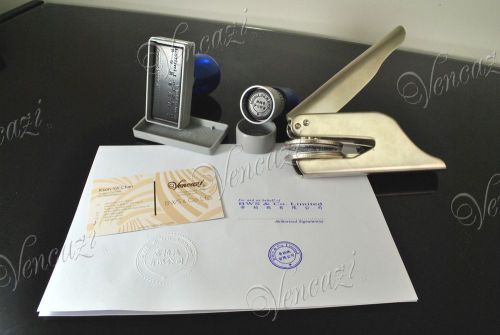 Special package e : 100cards, embosser, small &amp; big pre-ink stamp (save 15%) for sale