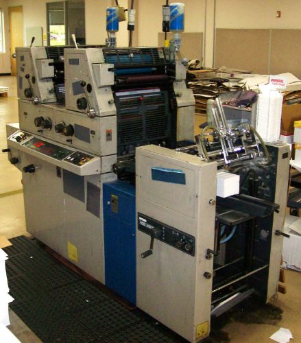 1994 ryobi 3302  true two 2-color printing press + kompac for sale