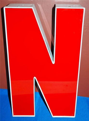 Indoor or outdoor large acrylic advertising sign letter &#034;n&#034; for sale