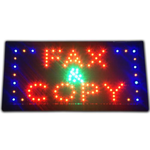 Fax &amp; Copy store LED Sign Printer Services Stationery Display Animated Open Shop
