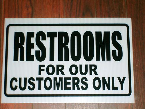 General Business Sign: Restrooms For Customers