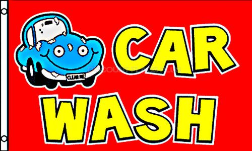 CARWASH (Red) Flag 3x5 Polyester