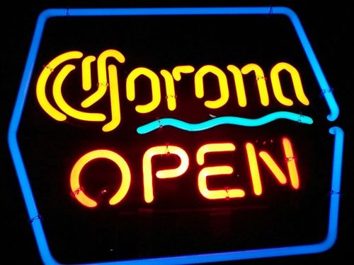 corona double sided open sign