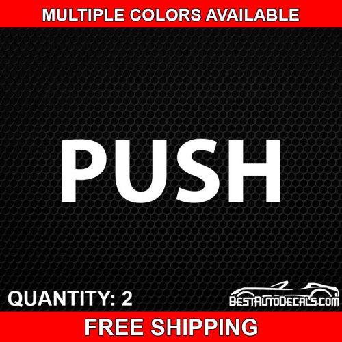 *Qty: 2* PUSH BUSINESS STORE SIGN OUTSIDE VINYL DECAL STICKER OFFICE DOOR