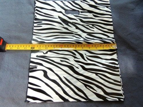 100 zebra design 12x15 inch plastic party bags, merchandise favor gift show bags for sale