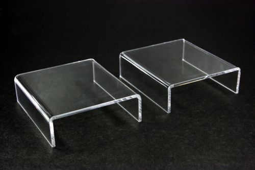 12x clear acrylic riser stand counter jewelry display 4&#034;l x 1-3/16&#034;h x 3-1/2&#034;d for sale