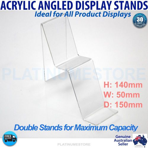 10 Retail Clear DOUBLE Display Stand Phone Accessories Jewellery Shop Rack