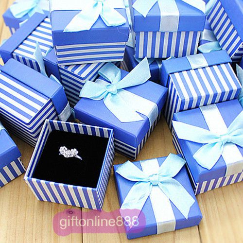 Wholesale 24pcs jewellery finger ring gift case box 24L